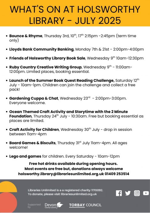 What's On At Holsworthy- July