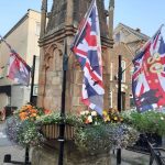 VJ Day - Flags in the square