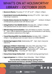What's On At Holsworthy Library October 2025