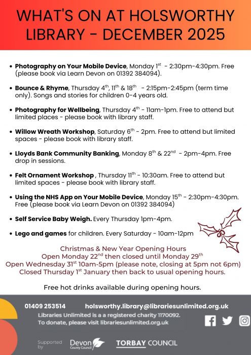 What's On At Holsworthy December 2025