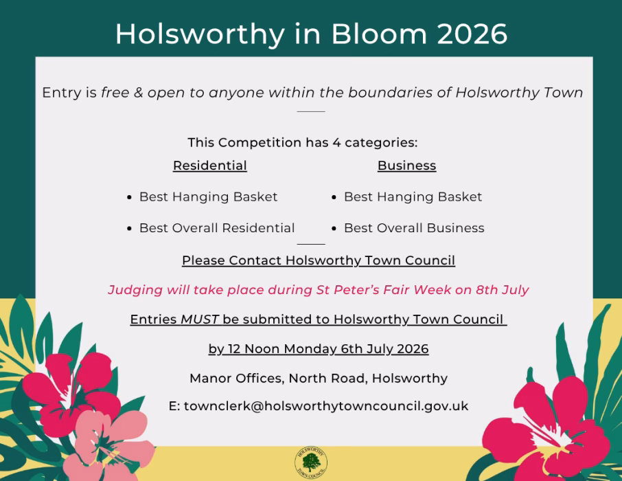 Holsworthy in Bloom Competition Poster 2026