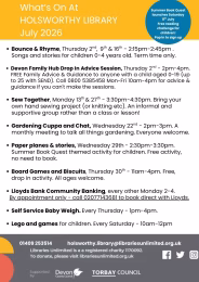 Whats on at Holsworthy Library Poster July 2026